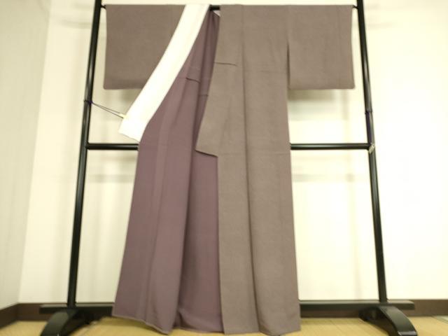 平和屋着物▽上質な小紋 単衣 斜線文 正絹 逸品 DAAS0359az