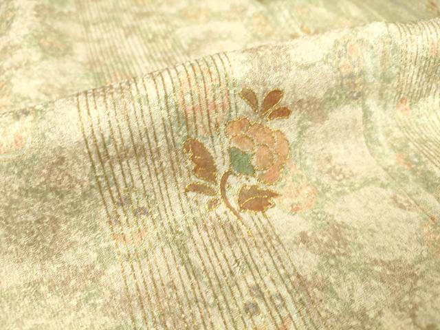 平和屋着物▽訪問着 単衣 刺繍 舞花文 金彩 正絹 逸品 DAAS0446az