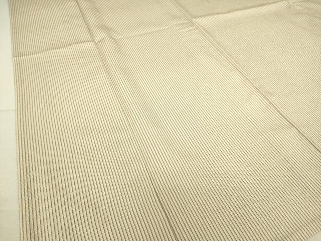 平和屋着物▽本塩沢 単衣 縞 三越扱い 正絹 逸品 DAAS0451az