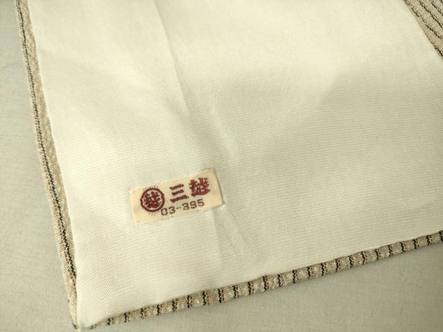 平和屋着物▽本塩沢 単衣 縞 三越扱い 正絹 逸品 DAAS0451az