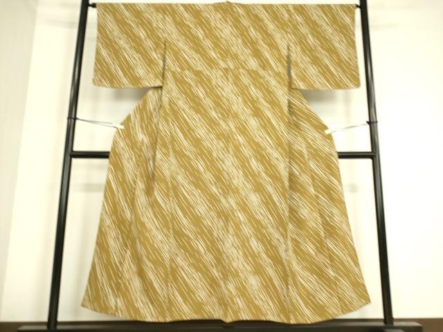 平和屋着物▽上質な小紋 単衣 斜縞 正絹 逸品 未使用 DAAS0452az