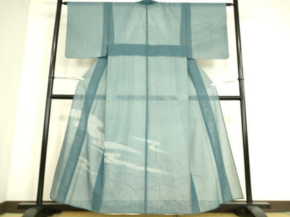 平和屋着物▽訪問着　無双　紗袷　紗×紗　霞梅雨芝文　正絹　逸品　DAAS0457az