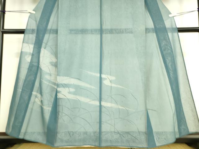 平和屋着物▽訪問着　無双　紗袷　紗×紗　霞梅雨芝文　正絹　逸品　DAAS0457az