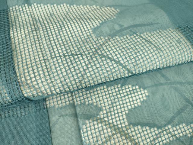 平和屋着物▽訪問着　無双　紗袷　紗×紗　霞梅雨芝文　正絹　逸品　DAAS0457az