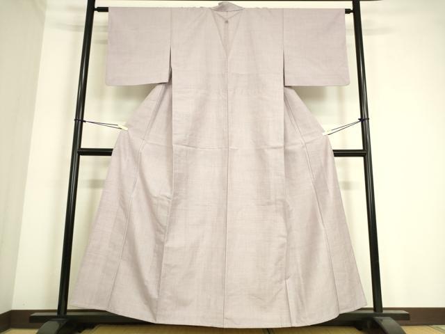 平和屋着物▽紅花紬 米沢 単衣 霞文 やまと誂製 正絹 逸品 DAAS0459az