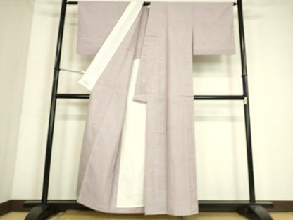 平和屋着物▽紅花紬 米沢 単衣 霞文 やまと誂製 正絹 逸品 DAAS0459az