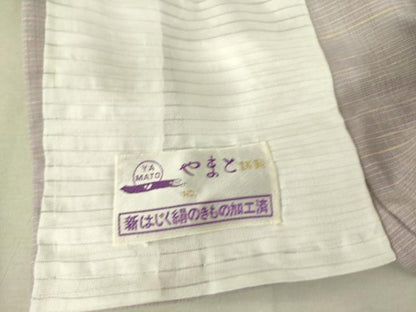 平和屋着物▽紅花紬 米沢 単衣 霞文 やまと誂製 正絹 逸品 DAAS0459az