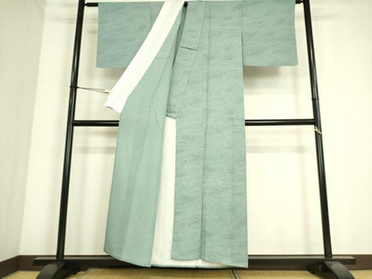 平和屋着物▽上質な小紋 単衣 流水文 正絹 逸品 DAAS0460az