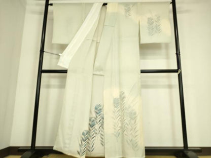 平和屋着物▽訪問着 無双 紗袷 紋紗×紗 草花文 正絹 逸品 DAAS0463az