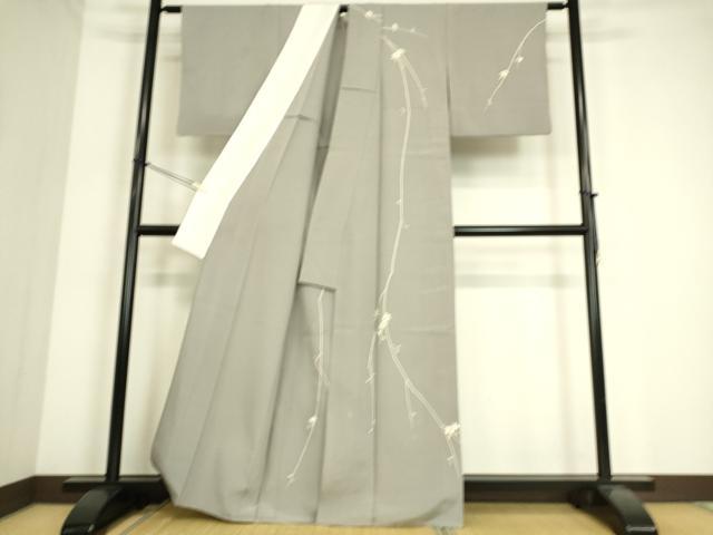 平和屋着物▽訪問着 単衣 枝花文 金彩 正絹 逸品 DAAS0473az