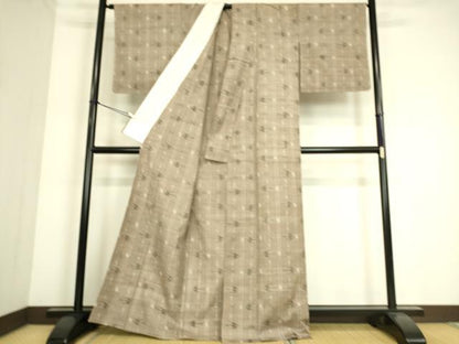平和屋着物▽本場琉球紬 単衣 琉球絣文様 正絹 逸品 DAAS0476az