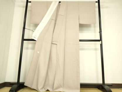 平和屋着物▽上質な色無地　単衣　作家物　草木染　桜色　正絹　逸品　DAAS0481az