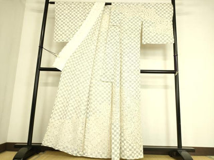 平和屋着物▽訪問着 単衣 辻が花 金彩 正絹 逸品 DAAS0491az