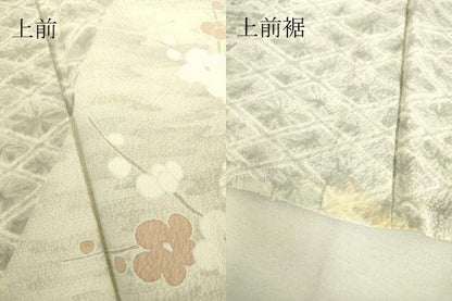 平和屋着物▽訪問着 単衣 友禅 枝花文 正絹 逸品 DAAS0496az