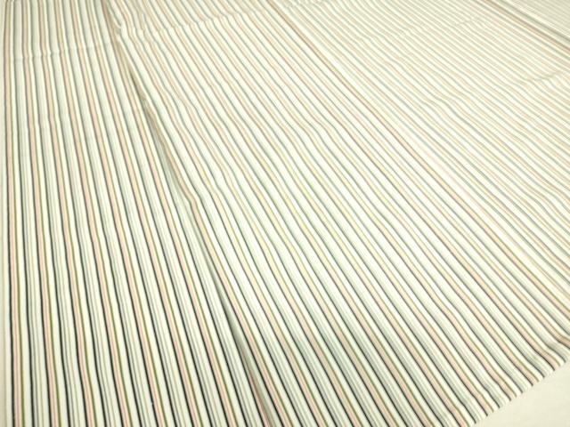 平和屋着物▽小紋　単衣　縞　洗える着物　DAAS0499az