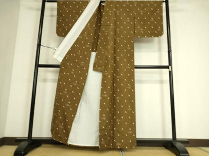 平和屋着物▽本場琉球絣 紬 単衣 正絹 逸品 未使用 DAAS0506az