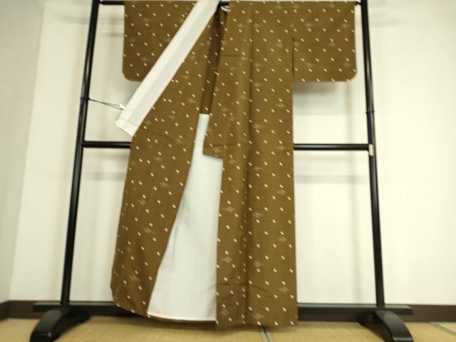 平和屋着物▽本場琉球絣 紬 単衣 正絹 逸品 未使用 DAAS0506az