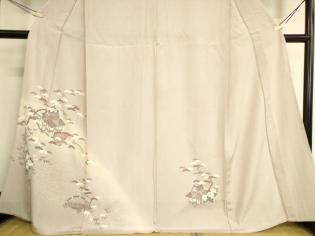平和屋着物▽訪問着 単衣 風景花文 正絹 逸品 DAAS0513az