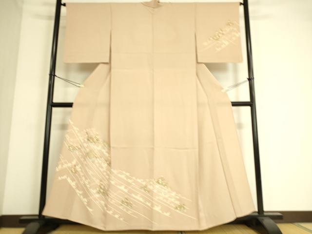 平和屋着物▽訪問着　単衣　吉祥花文　金彩　正絹　逸品　DAAS0520az