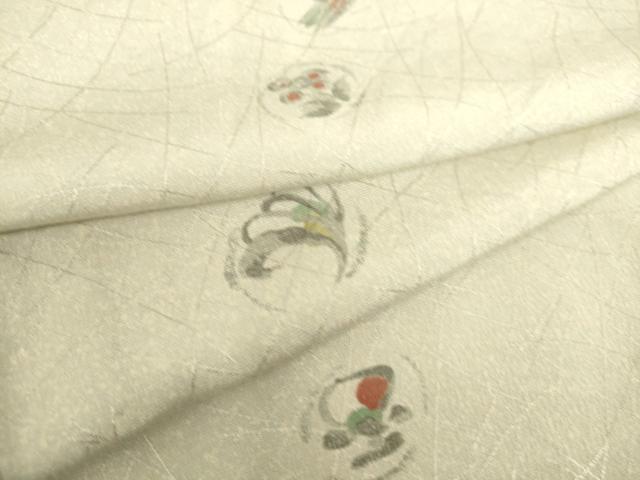 平和屋着物▽上質な小紋 単衣 花丸文 正絹 逸品 DAAS0521az