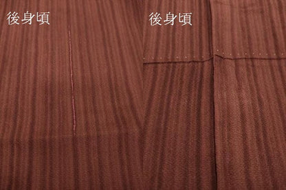 平和屋着物▽上質な小紋　単衣　縞　正絹　逸品　DAAS0524az