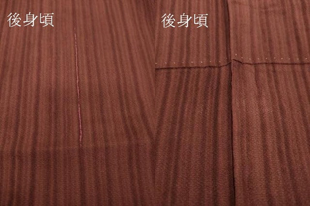 平和屋着物▽上質な小紋　単衣　縞　正絹　逸品　DAAS0524az