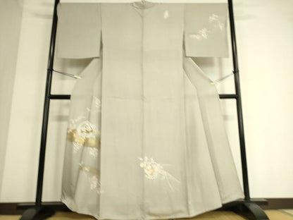 平和屋着物▽訪問着 単衣 花籠文 金彩 正絹 逸品 DAAS0530az