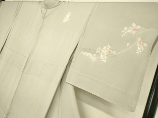 平和屋着物▽訪問着 単衣 花籠文 金彩 正絹 逸品 DAAS0530az