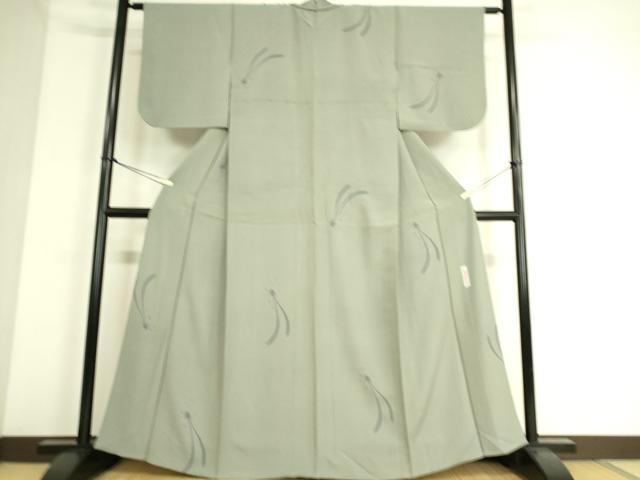 平和屋着物▽世界的人形師 辻村寿三郎 ジュサブロー 小紋 単衣 兎 舞桜 正絹 逸品 DAAS0531az