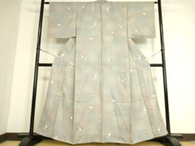 平和屋着物▽上質な小紋 単衣 辻が花 金彩 正絹 逸品 DAAS0533az