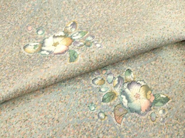 平和屋着物▽上質な小紋 単衣 辻が花 金彩 正絹 逸品 DAAS0533az