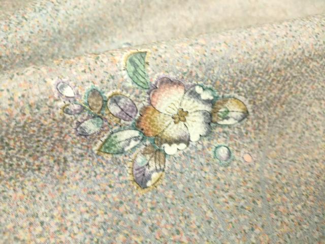 平和屋着物▽上質な小紋 単衣 辻が花 金彩 正絹 逸品 DAAS0533az