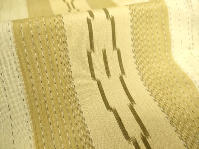 平和屋着物▽上質な紬 単衣 絣間道 正絹 逸品 DAAS0546az