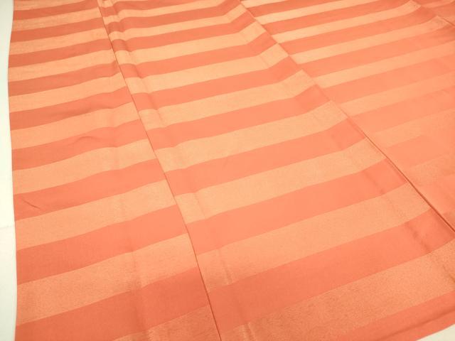 平和屋着物▽上質な小紋 単衣 横段文 金通し地 正絹 逸品 DAAS0549az