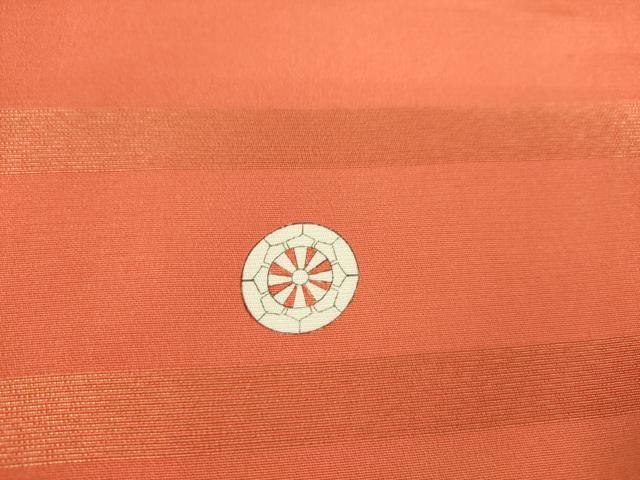 平和屋着物▽上質な小紋 単衣 横段文 金通し地 正絹 逸品 DAAS0549az