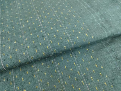 平和屋着物▽上質な紬　単衣　十字絣　正絹　逸品　DAAS0550az