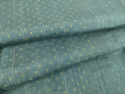 平和屋着物▽上質な紬　単衣　十字絣　正絹　逸品　DAAS0550az