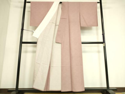 平和屋着物▽江戸小紋　単衣　鮫小紋柄　反端付き　正絹　逸品　未使用　DAAS0551az