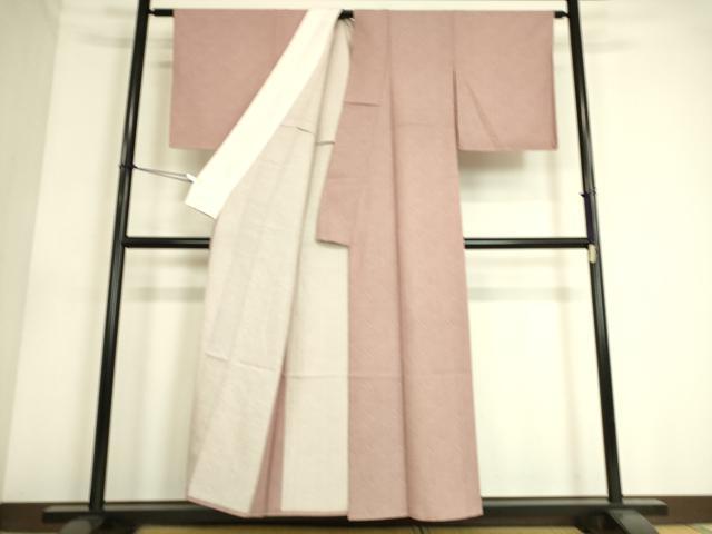 平和屋着物▽江戸小紋　単衣　鮫小紋柄　反端付き　正絹　逸品　未使用　DAAS0551az