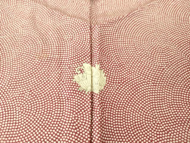 平和屋着物▽江戸小紋　単衣　鮫小紋柄　反端付き　正絹　逸品　未使用　DAAS0551az
