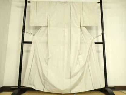 平和屋着物▽上質な紬 単衣 間道 正絹 逸品 DAAS0554az