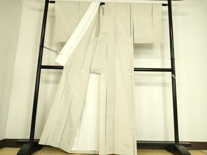 平和屋着物▽上質な紬 単衣 間道 正絹 逸品 DAAS0554az