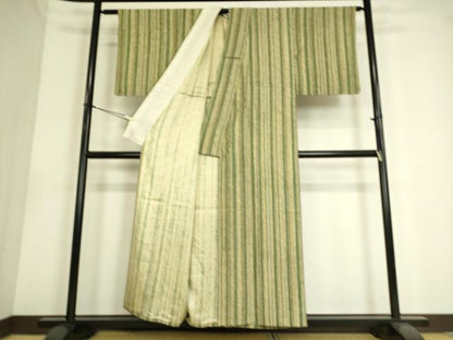 平和屋着物▽上質な小紋 単衣 花間道 正絹 逸品 DAAS0557az