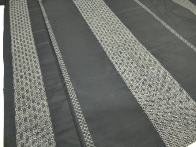 平和屋着物▽本場大島紬　単衣　紗綾型間道　やまと誂製　正絹　逸品　DAAS0569az