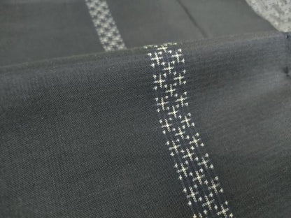 平和屋着物▽本場大島紬　単衣　紗綾型間道　やまと誂製　正絹　逸品　DAAS0569az