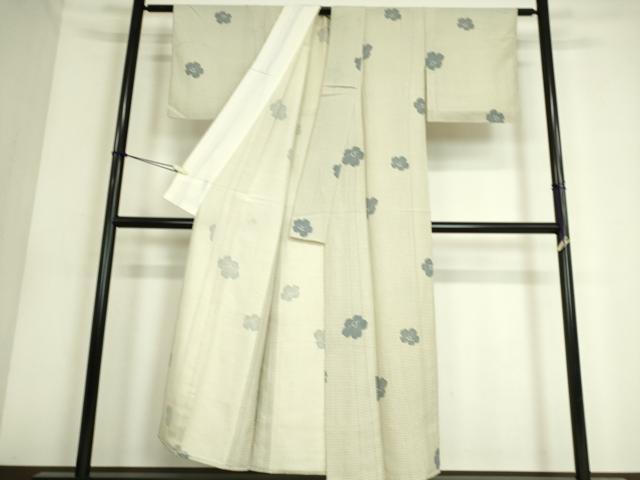 平和屋着物▽上質な小紋 単衣 舞花文 正絹 逸品 DAAS0572az
