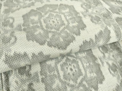 平和屋着物▽本場大島紬　単衣　洋花文　正絹　逸品　DAAS0573az