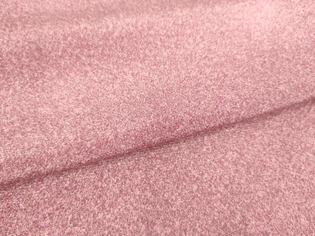 平和屋着物▽上質な小紋　単衣　霞文　鬼しぼ縮緬　正絹　逸品　DAAS0574az