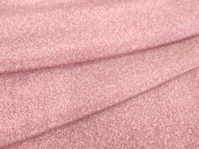 平和屋着物▽上質な小紋　単衣　霞文　鬼しぼ縮緬　正絹　逸品　DAAS0574az