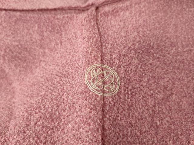 平和屋着物▽上質な小紋　単衣　霞文　鬼しぼ縮緬　正絹　逸品　DAAS0574az